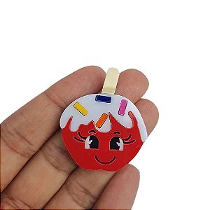 APLIQUE ACRÍLICO MAÇÃ DO AMOR  (4,0CM) - UNIDADE